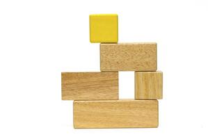 Colored wooden toys photo