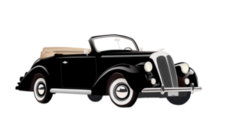 schwarzes Oldtimer png