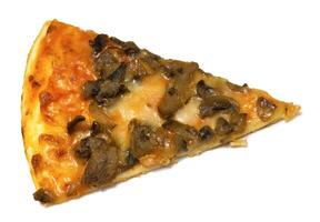 Fresh piece of pizza with the funghi photo