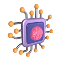 machine aan het leren 3d illustratie icoon png