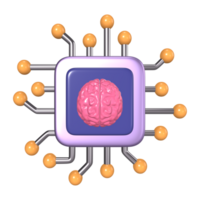 Machine Learning 3D Illustration Icon png