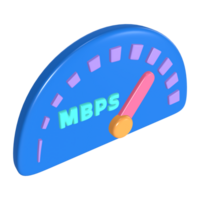 Internet Speed 3D Illustration Icon png