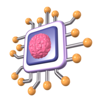 machine aan het leren 3d illustratie icoon png