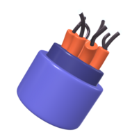 optisk fiber 3d illustration ikon png