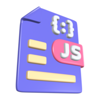 Javascript File 3D Illustration Icon png