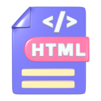 html archivo 3d ilustración icono png
