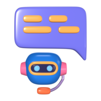 ai chatbot 3d ilustração ícone png