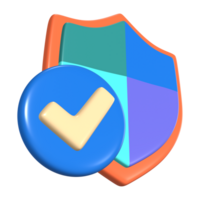 antivirus 3d ilustración icono png