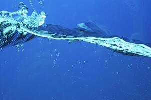 Fresh water with waves and bubbles photo