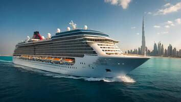 Luxury cruise ship sea photo