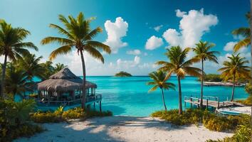 Stunning island of the Bahamas luxurious photo