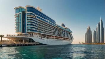 Luxury cruise ship sea photo