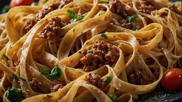 tagliatelle boloñesa es delicioso clásico foto