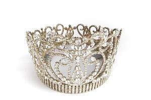 Crown or tiara isolated on a white background photo