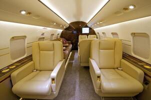 VIP Business Interior Jet Airplane photo