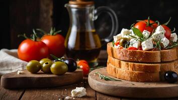 Appetizing dacos in a plate in a tavern photo