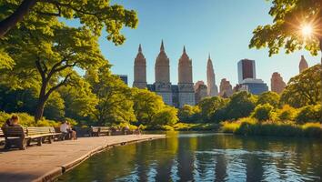 parque central en nueva york foto