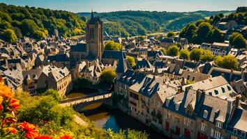 Beautiful city Dinan Belgium photo