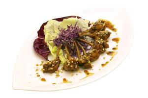 Lamb in the sauce and the cabbage photo