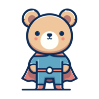mignonne ours héros icône personnage png