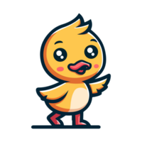 cute duck icon character png