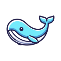 cute whale icon character png