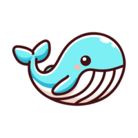 cute whale icon character png