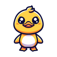 cute duck icon character png