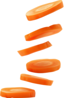 Fresh ripe carrot slice isolated on a transparent background png