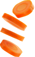 Frais mûr carotte tranche isolé sur une transparent Contexte png