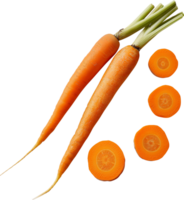 Fresh ripe carrot slice isolated on a transparent background png