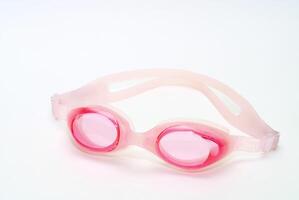 rosado lentes para el flotante debajo agua foto