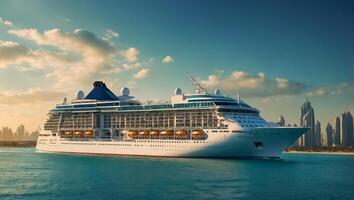 Luxury cruise ship sea photo