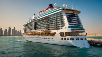 Luxury cruise ship sea photo