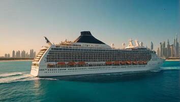 Luxury cruise ship sea photo