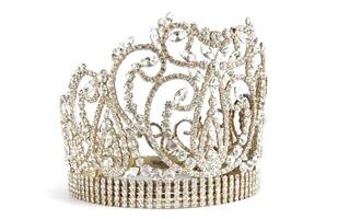 Crown or tiara isolated on a white background photo