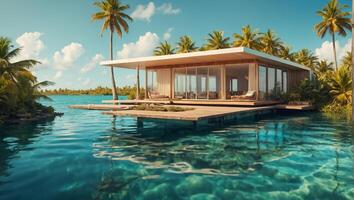 Stunning bungalow on the Bahamas islands photo