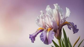 Beautiful delicate iris flower background photo