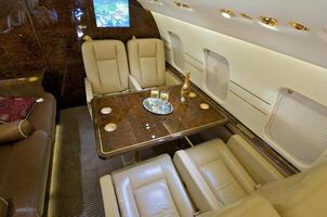 VIP Business Interior Jet Airplane photo