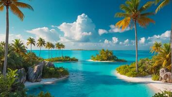 Stunning island of the Bahamas luxurious photo