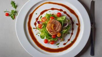 Provencal chicken in a restaurant photo