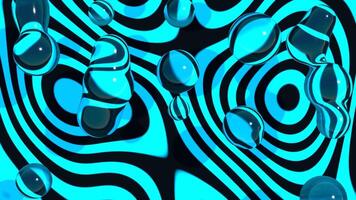 a blue and black striped background with water droplets loop animation video