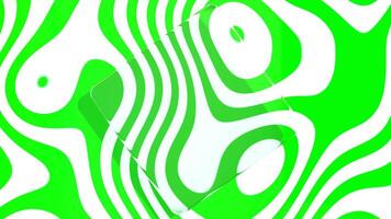 un' verde e bianca astratto sfondo con bicchiere rettangolo forma ciclo continuo animazione video