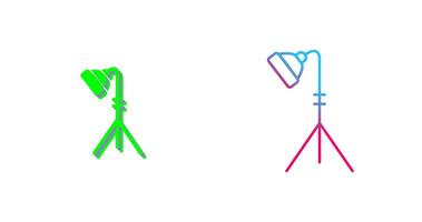 Unique Light Stand Icon Design vector