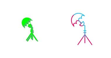 Unique Light Stand Icon Design vector
