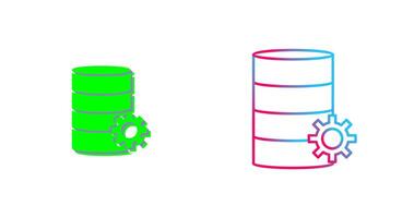 Unique Database Management Icon Design vector