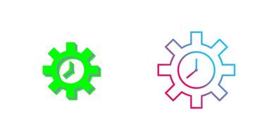 Unique Time Optimization Icon Design vector