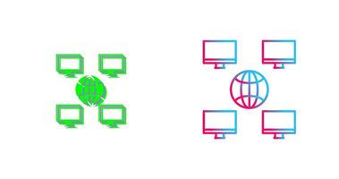 Unique Company Network Icon Design vector