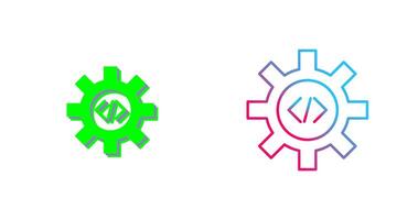 Unique Code Optimization Icon Design vector