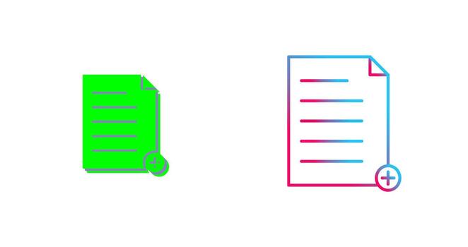 Unique Add File Icon Design vector